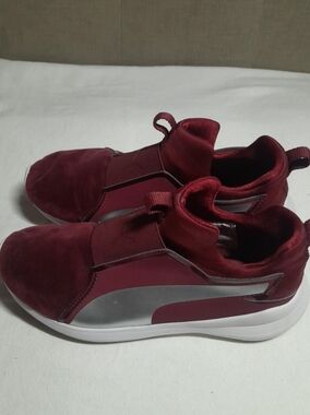 Puma Burgundy Athletic Slip-On Shoe
